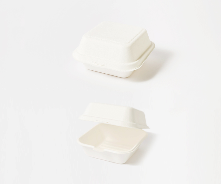 [뚜껑일체] 펄프 용기 450ml 화이트 500개